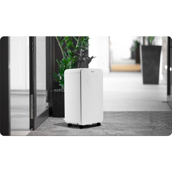 Páramentesítő, Berdsen BR-524, fehér, 2000 ml tartály, 12 l/24 h, kompresszoros, higrosztát, időzítő, csendes 39 dB folyamatos vízelvezetés, 280 W