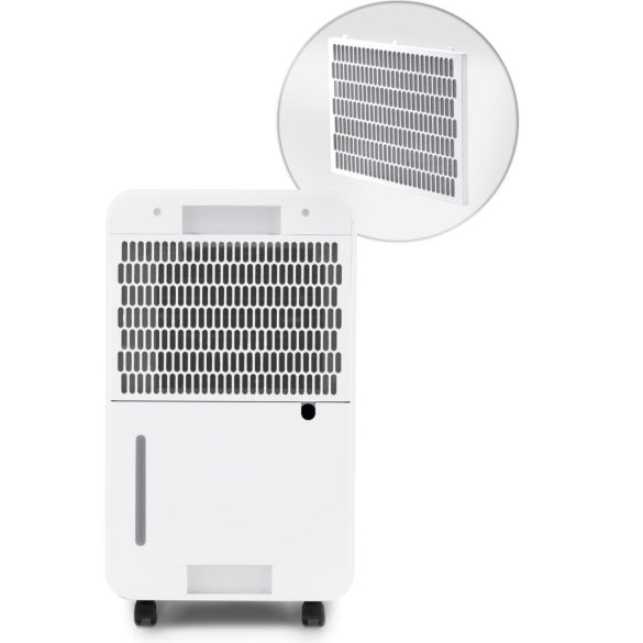 Páramentesítő, Berdsen BR-524, fehér, 2000 ml tartály, 12 l/24 h, kompresszoros, higrosztát, időzítő, csendes 39 dB folyamatos vízelvezetés, 280 W