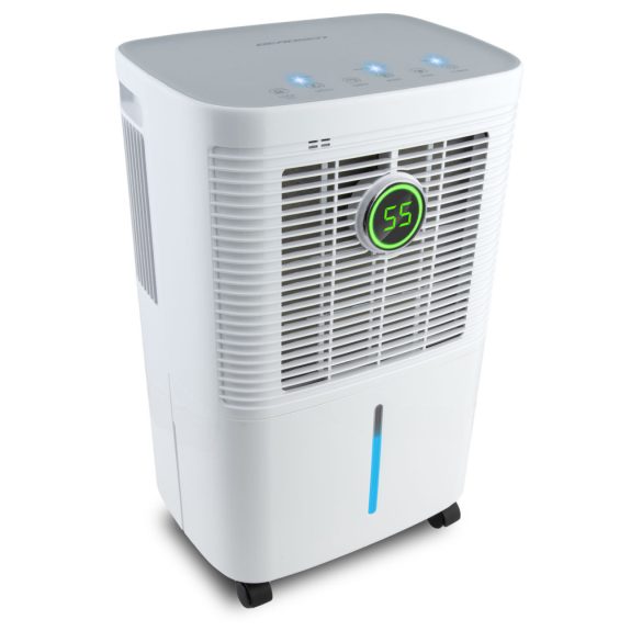 Páramentesítő, Berdsen BD-525, fehér, 1600 ml tartály, 12 l/24 h, fehér, kompresszoros, higrosztátos, kijelző és érintőpanel, folyamatos vízelvezetés, 24 h időzítő, 40,5 dB, gyerekzár, 240 W