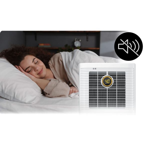 Páramentesítő, Berdsen BD-525, fehér, 1600 ml tartály, 12 l/24 h, fehér, kompresszoros, higrosztátos, kijelző és érintőpanel, folyamatos vízelvezetés, 24 h időzítő, 40,5 dB, gyerekzár, 240 W