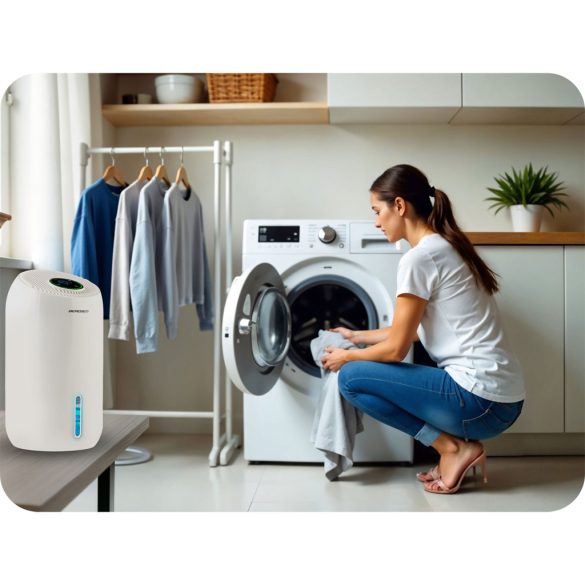 Páramentesítő, Berdsen BD-529, fehér, 1650 ml tartály, ultracsendes 34 dB, 750 ml/nap teljesítmény, LED világítás, időzítő, automata, éjszakai mód, 64 W