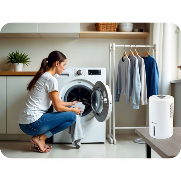 Páramentesítő, Berdsen BD-530, fehér, 2000 ml tartály, 750 ml/nap, ultracsendes 34 dB, Peltier-technológia, érintőpanel, időzítő, éjszakai mód, 60 W