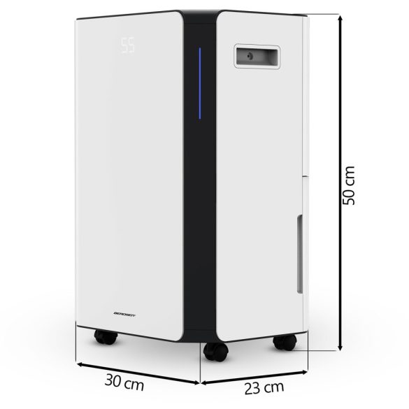 Páramentesítő, Berdsen BD-532, fehér, 4600 ml tartály, 20 l/24h, kompresszoros, 330 W, 41 dB, Wi-Fi, Tuya alkalmazás, időzítő, éjszakai mód, gyerekzár