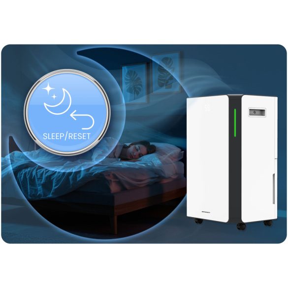 Páramentesítő, Berdsen BD-532, fehér, 4600 ml tartály, 20 l/24h, kompresszoros, 330 W, 41 dB, Wi-Fi, Tuya alkalmazás, időzítő, éjszakai mód, gyerekzár