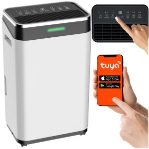 Páramentesítő, Berdsen BD-533, fehér, 6500 ml tartály, 25 l/24h, kompresszoros, 380 W, 45 dB, Wi-Fi, Tuya alkalmazás, időzítő, éjszakai mód, gyerekzár