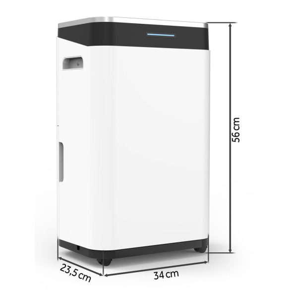 Páramentesítő, Berdsen BD-533, fehér, 6500 ml tartály, 25 l/24h, kompresszoros, 380 W, 45 dB, Wi-Fi, Tuya alkalmazás, időzítő, éjszakai mód, gyerekzár