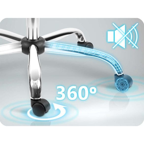 Irodai szék, Sofotel 355, sötétbarna, 109–116 cm, bőr kárpit, ergonomikus, dönthető, állítható magasság, gumírozott kerekek, 120 kg teherbírás