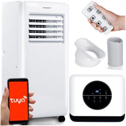   Mobil légkondicionáló, Berdsen, BD-580, fehér, 2900 W, 270 m3/óra, 33 × 28 × 70 cm, Wi-Fi okosvezérlés (Tuya Smart), hűt, párátlanít, ventilál, R290 hűtőközeg + 359900 ablaktömítő készlet