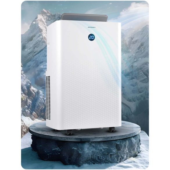 Mobil légkondicionáló, Berdsen, BD-584, fehér, 4100 W, 390 m3/óra, Wi-Fi okosvezérlés (Tuya Smart), hűt, párátlanít, ventilál, R290 hűtőközeg