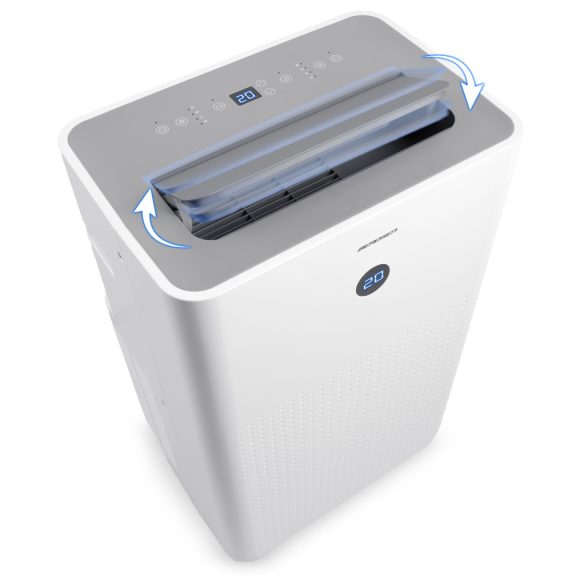 Mobil légkondicionáló, Berdsen, BD-584, fehér, 4100 W, 390 m3/óra, Wi-Fi okosvezérlés (Tuya Smart), hűt, párátlanít, ventilál, R290 hűtőközeg