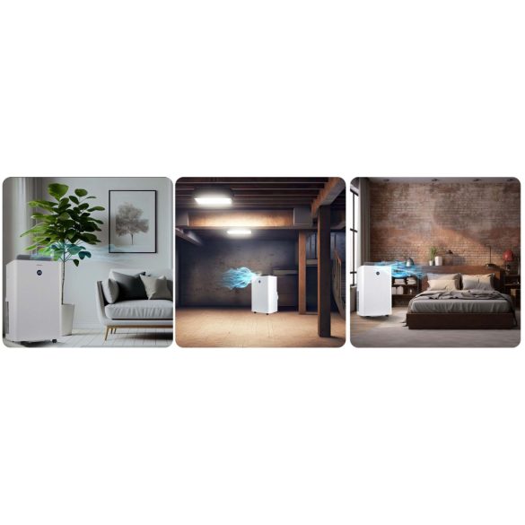 Mobil légkondicionáló, Berdsen, BD-584, fehér, 4100 W, 390 m3/óra, Wi-Fi okosvezérlés (Tuya Smart), hűt, párátlanít, ventilál, R290 hűtőközeg