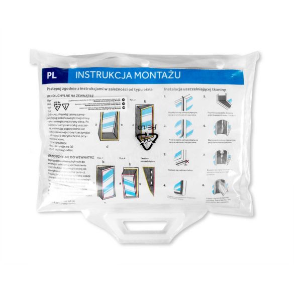 Ablaktömítő készlet mobilklímához, Berdsen, fehér, 400 cm, cipzáras, tépőzáras, vízálló, UV-álló, rovarvédelem, műanyag