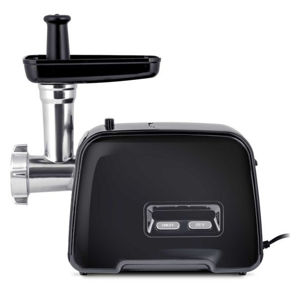 Berdsen BD-601A húsdaráló, 450/1200 W, ezüst/fekete, rozsdamentes acél kés és tárcsa, visszaforgató funkció, csúszásmentes talp