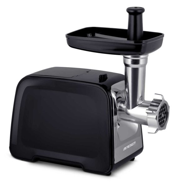 Berdsen BD-601A húsdaráló, 450/1200 W, ezüst/fekete, rozsdamentes acél kés és tárcsa, visszaforgató funkció, csúszásmentes talp
