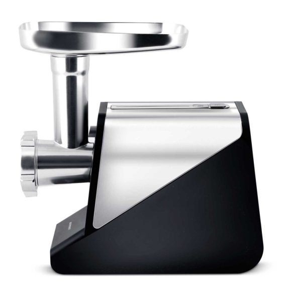 Húsdaráló, Berdsen, BD-602, ezüst, 800/2000 W, rozsdamentes acél kések és tárcsák, visszaforgás funkció, csúszásmentes gumitalp