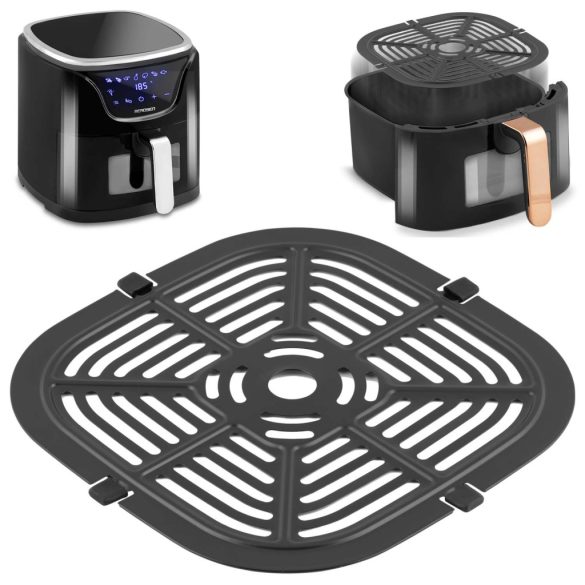 Rácsos tálca Berdsen BD-652 típusú Air Fryer forrólevegős sütőhöz, rozsdamentes, hőálló kivitel, könnyen tisztítható, tartós kialakítás