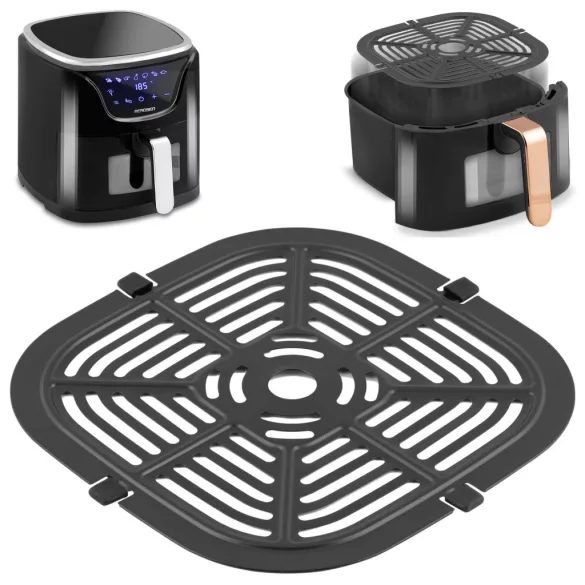 Rácsos tálca Berdsen BD-652 típusú Air Fryer forrólevegős sütőhöz, rozsdamentes, hőálló kivitel, könnyen tisztítható, tartós kialakítás
