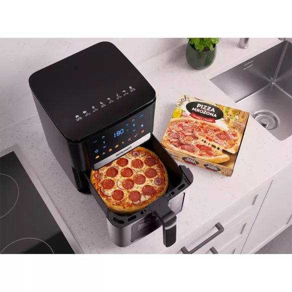 Air Fryer forrólevegős sütő, Berdsen BD-655, 6,5 l, ezüst/fekete, olaj nélküli sütés, érintőkijelzős, 8 programos, ablakos kosár, LED világítás, 1700 W