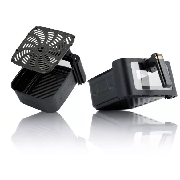 Air Fryer forrólevegős sütő, Berdsen BD-655, 6,5 l, fekete, olaj nélküli sütés, érintőkijelzős, 8 programos, ablakos kosár, LED világítás, 1700 W