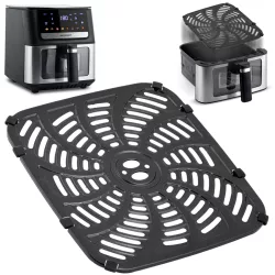   Rácsos tálca Berdsen BD-655 és BD-662 típusú Air Fryer forrólevegős sütőhöz, rozsdamentes, tapadásmentes, 24 x 22,5 cm