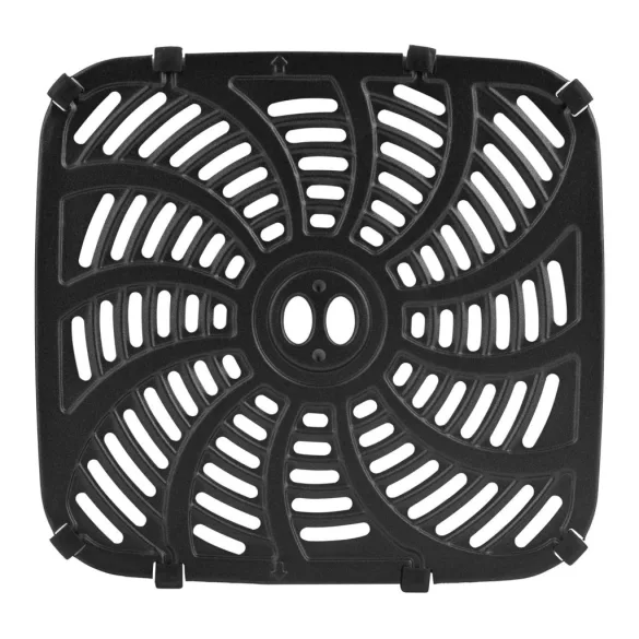 Rácsos tálca Berdsen BD-655 és BD-662 típusú Air Fryer forrólevegős sütőhöz, rozsdamentes, tapadásmentes, 24 x 22,5 cm