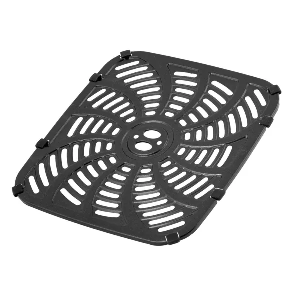 Rácsos tálca Berdsen BD-655 és BD-662 típusú Air Fryer forrólevegős sütőhöz, rozsdamentes, tapadásmentes, 24 x 22,5 cm
