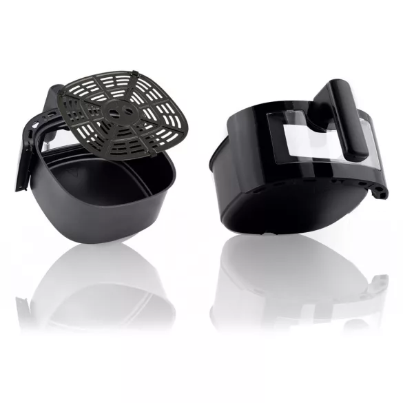 Air Fryer forrólevegős sütő, Berdsen BD-658, 4 l, fekete, olaj nélküli sütés, érintőkijelzős, 8 programos, ablakos kosár, LED világítás, 1500 W