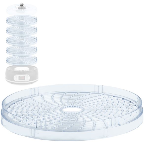 Konyhai aszaló tálca, Berdsen BD-691 elektromos konyhai aszalóhoz, átmérő: 27 cm, 1 db, könnyen tisztítható, nem tapadós felület