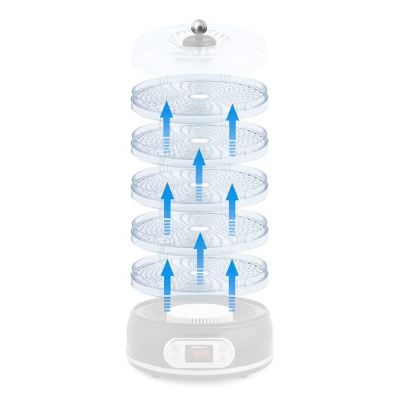 Konyhai aszaló tálca, Berdsen BD-691 elektromos konyhai aszalóhoz, átmérő: 27 cm, 1 db, könnyen tisztítható, nem tapadós felület