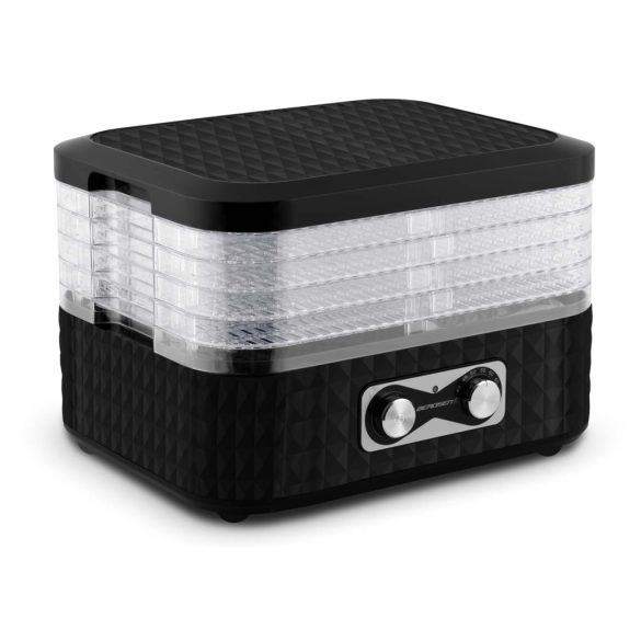 Konyhai aszaló, Berdsen BD-692, fekete, elektromos, 400 W, 10 l, 5 szárítótálca, állítható hőmérséklet 35–70 °C, időzítő 1–24 óra, túlmelegedés elleni védelem