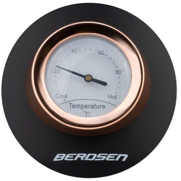 Vízforraló, Berdsen BD-701, 1700 ml, fekete, 1850-2200 W, fém ház, szárazonforrás elleni védelem, 360°-os talp, világító kapcsoló, kivehető vízkőszűrő, hőmérővel