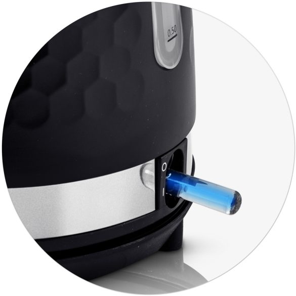 Vízforraló, Berdsen BD-705, 1700 ml, fekete-ezüst, 1850-2200 W, fém ház, szárazonforrás elleni védelem, 360°-os talp, világító kapcsoló, kivehető vízkőszűrő