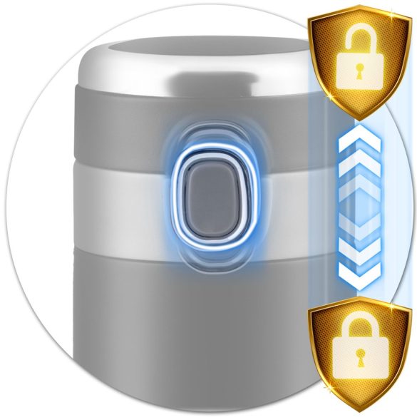 Termosz, Berdsen BD-786, 450 ml, fekete, rozsdamentes acél, duplafalú, LCD kijelző, meleg és hideg italokhoz, 12 órás hőmegtartás