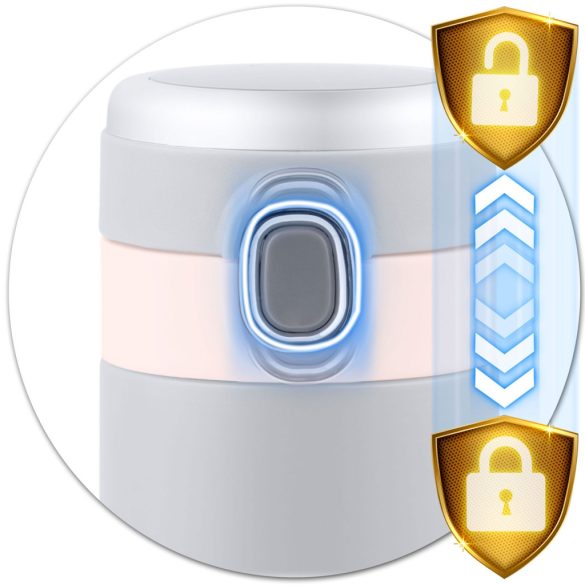 Termosz, Berdsen BD-786, 450 ml, szürke, rozsdamentes acél, duplafalú, LCD kijelző, meleg és hideg italokhoz, 12 órás hőmegtartás