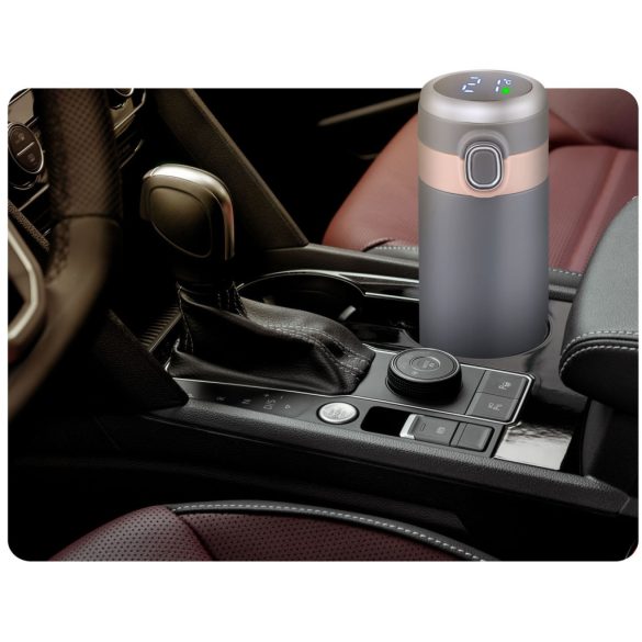 Termosz, Berdsen BD-786, 450 ml, szürke, rozsdamentes acél, duplafalú, LCD kijelző, meleg és hideg italokhoz, 12 órás hőmegtartás