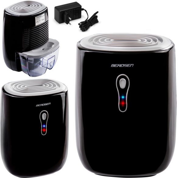 Páramentesítő, Berdsen BR-70B, fekete, 500 ml tartály, Peltier-technológia, ultracsendes 30 dB, vízszintjelző, energiatakarékos, 25 W