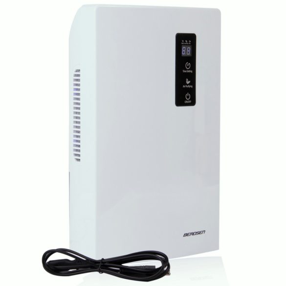 Páramentesítő, Berdsen BR-20, fehér, 2000 ml tartály, 700 ml/nap, UV-lámpás légtisztítás, Peltier-technológia, ultracsendes 34 dB, automatikus leállás, LED érintőkijelző, időzítő, 90 W