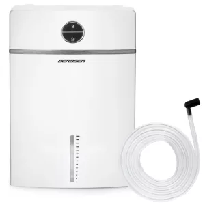 Páramentesítő, Berdsen BR-20C, fehér, 2000 ml tartály, kettős Peltier-modul, termoelektromos, 600 ml/nap, ultracsendes 33 dB, folyamatos vízelvezetés, 90 W