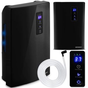 Páramentesítő, Berdsen BR-20, fekete, 2000 ml tartály, 700 ml/nap, UV-lámpás légtisztítás, Peltier-technológia, ultracsendes 34 dB, automatikus leállás, LED érintőkijelző, időzítő, 90 W