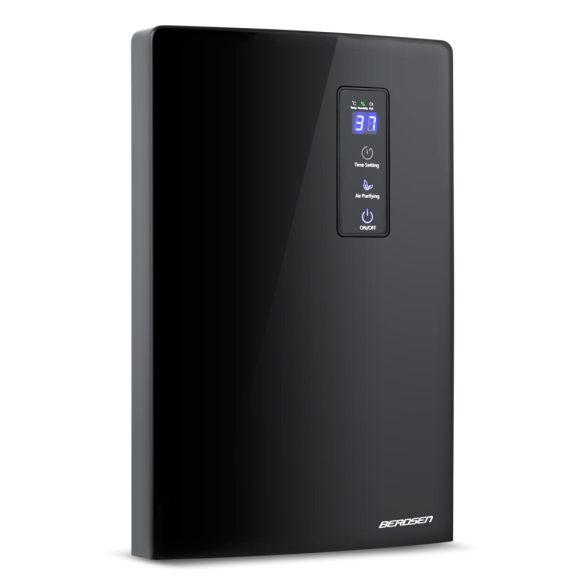 Páramentesítő, Berdsen BR-20, fekete, 2000 ml tartály, 700 ml/nap, UV-lámpás légtisztítás, Peltier-technológia, ultracsendes 34 dB, automatikus leállás, LED érintőkijelző, időzítő, 90 W