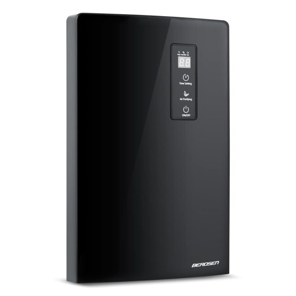 Páramentesítő, Berdsen BR-20, fekete, 2000 ml tartály, 700 ml/nap, UV-lámpás légtisztítás, Peltier-technológia, ultracsendes 34 dB, automatikus leállás, LED érintőkijelző, időzítő, 90 W