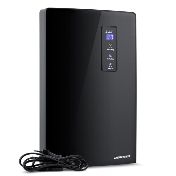 Páramentesítő, Berdsen BR-20, fekete, 2000 ml tartály, 700 ml/nap, UV-lámpás légtisztítás, Peltier-technológia, ultracsendes 34 dB, automatikus leállás, LED érintőkijelző, időzítő, 90 W