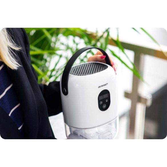 Páramentesítő, Berdsen BR-10B, fehér, 1000 ml tartály, ultra csendes 34 dB, Peltier-technológia, LED fény, éjszakai mód, 22,5 W