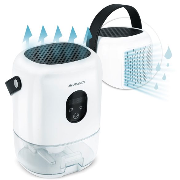Páramentesítő, Berdsen BR-10B, fehér, 1000 ml tartály, ultra csendes 34 dB, Peltier-technológia, LED fény, éjszakai mód, 22,5 W