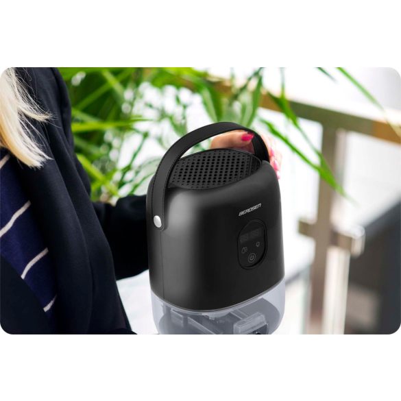 Páramentesítő, Berdsen BR-10B, fekete, 1000 ml tartály, ultra csendes 34 dB, Peltier-technológia, LED fény, éjszakai mód, 22,5 W