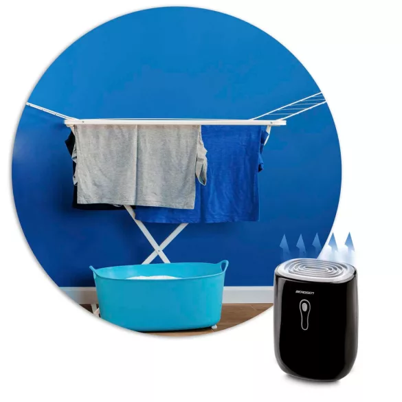 Páramentesítő, Berdsen BR-75B, fekete, 800 ml tartály, ultracsendes 34 dB, Peltier-technológia, folyamatos vízelvezetés, energiatakarékos, 22,5 W