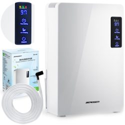   Páramentesítő, Berdsen BR-22A, fehér, 2200 ml tartály, 700 ml/nap, UV-C lámpa és TiO2 szűrő, Peltier-technológia, ultracsendes 34 dB, érintőpanel, időzítő, 90 W