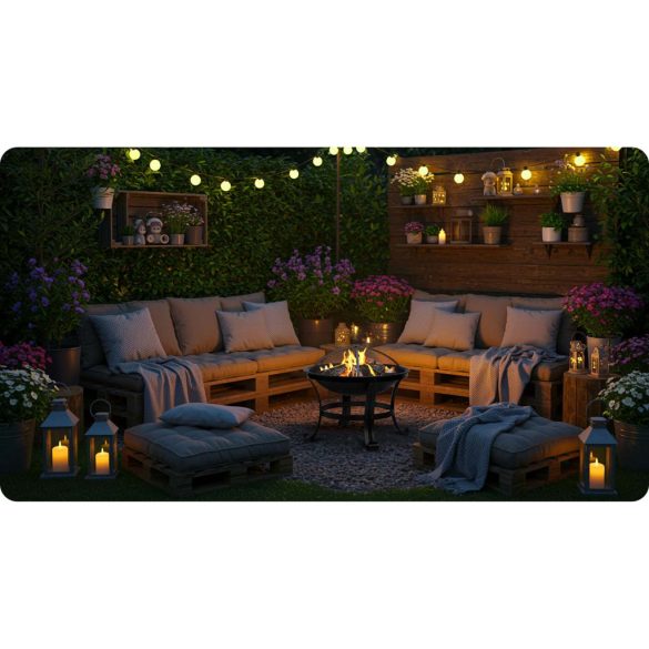 Kerti tűzrakó, Berdsen BD-880, fekete, átmérő: 60 cm, magasság: 53,5 cm, acél lemez, 42 cm piszkavas, szikramentesítő kupola