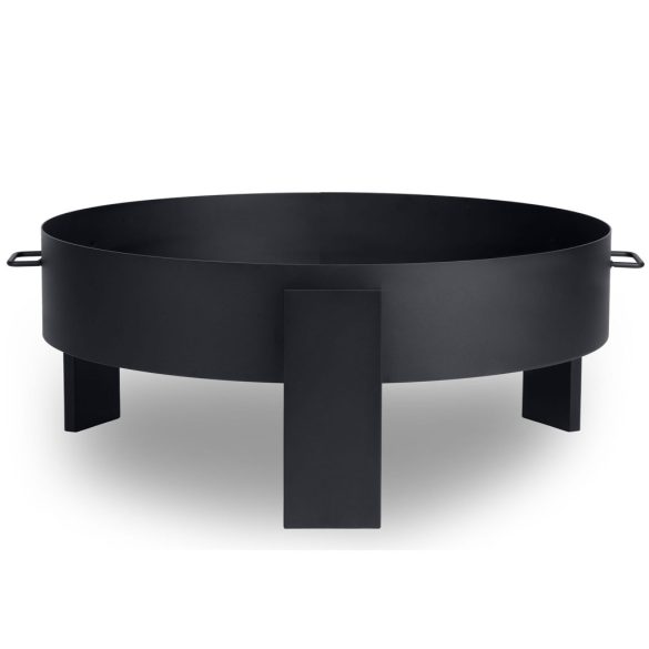 Kerti tűzrakó, Berdsen BD-883, fekete, átmérő: 80 cm, magasság: 33 cm, acél lemez, 42 cm piszkavas