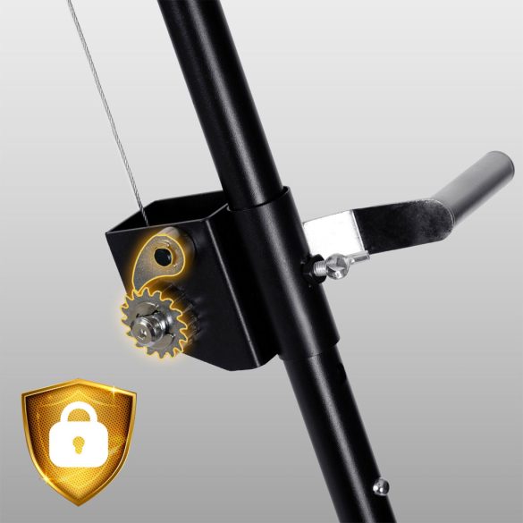 Háromlábú rács tűzrakóhoz, Berdsen BD-884, fekete, átmérő: 80 cm, acél, állítható magasság